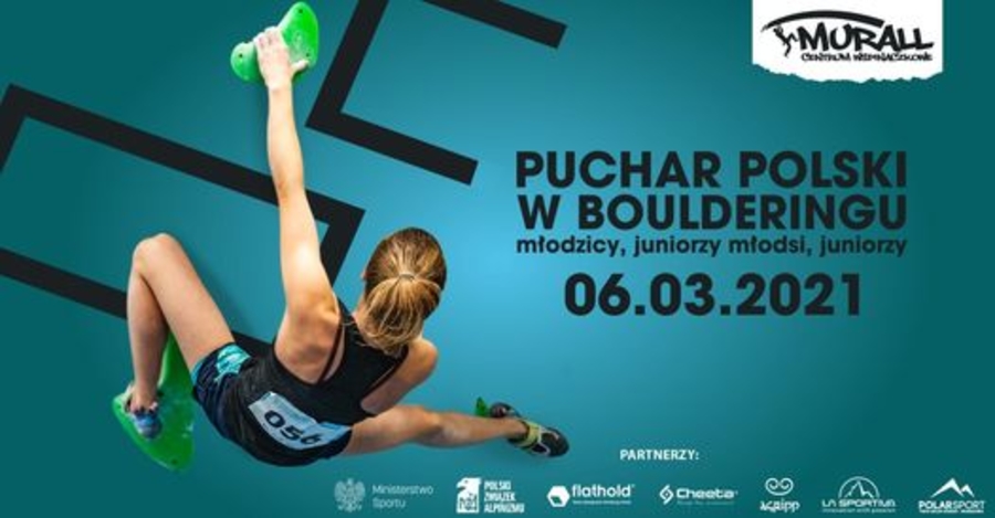 Plakat Pucharu Polski w boulderingu