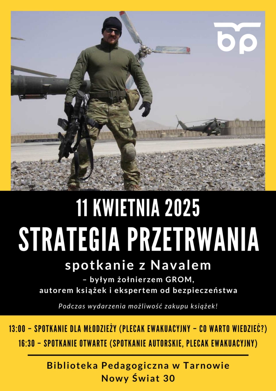Plakat spotkania autorskiego z Navalem