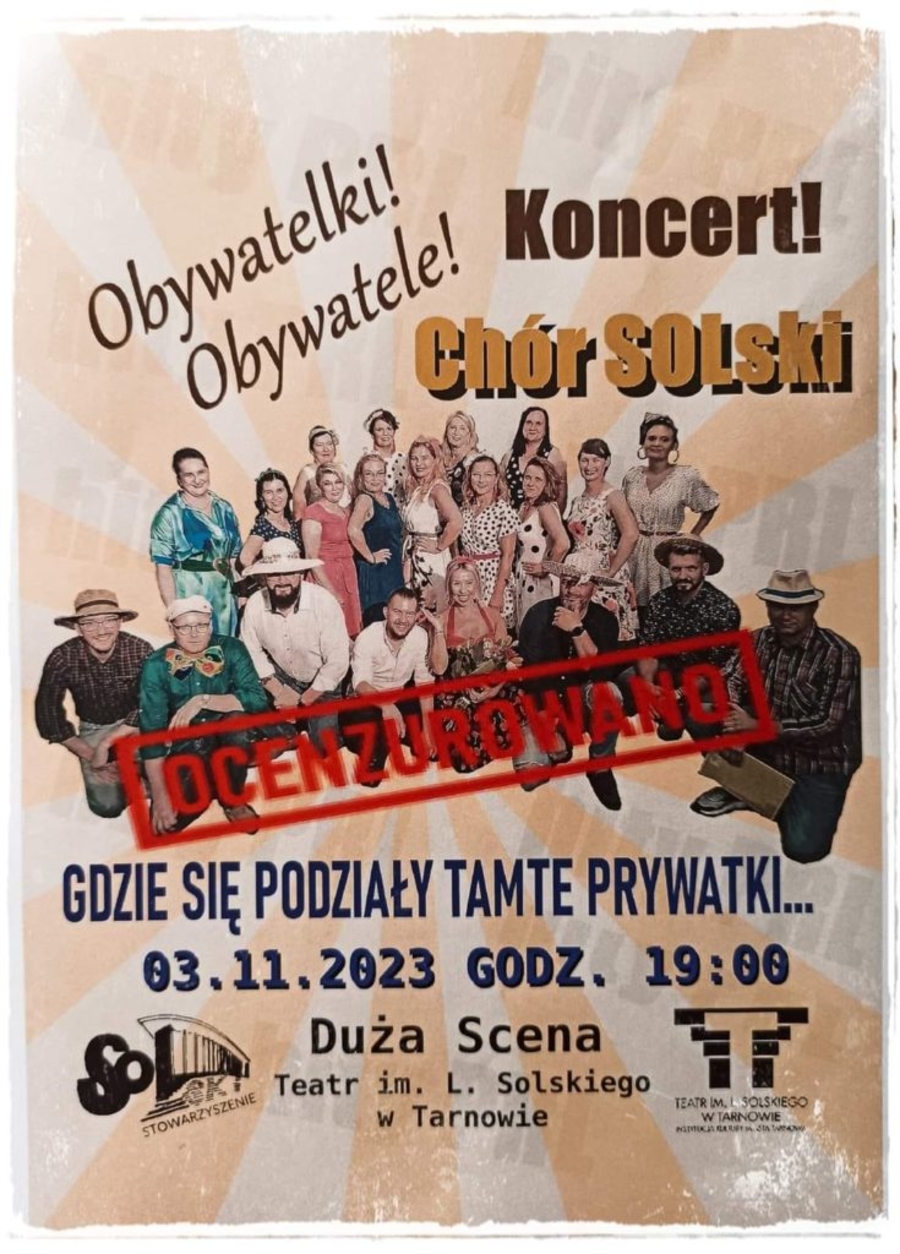 Plakat koncertu "SOLski chór"