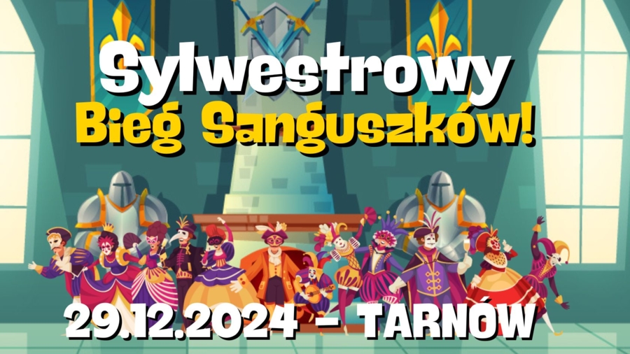 Plakat Sylwestrowego Biegu Sanguszków