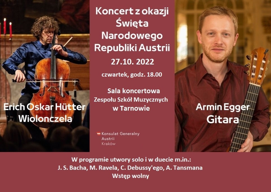 Plakat koncertu z okazji Święta Narodowego Austrii