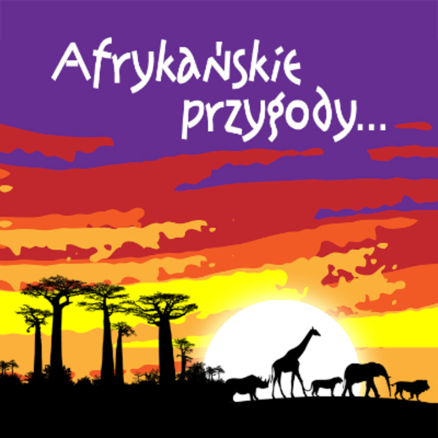 Afrykańskie przygody, plakat biblioteki