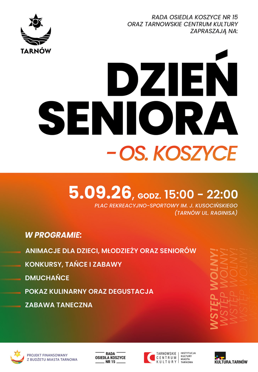 Plakat Dnia Seniora na osiedlu Koszyckim