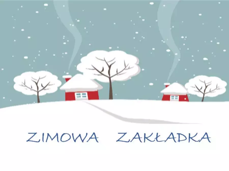 Plakat konkursu "Zimowa zakładka"