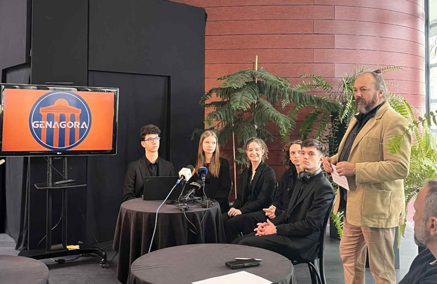 konferencja prasowa dotycząca projektu Geneagora