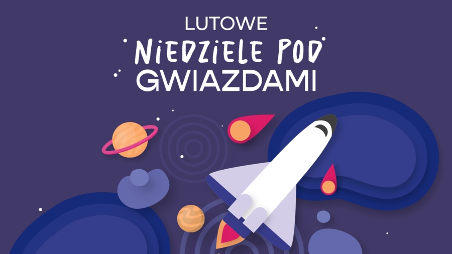 Na zdjęciu grafika statku kosmicznego i planet