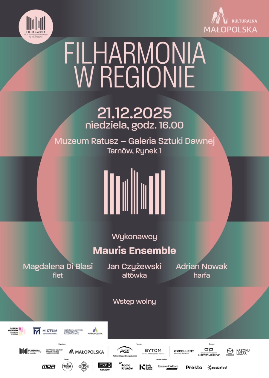 Plakat koncertu "Filharmonia w regionie"