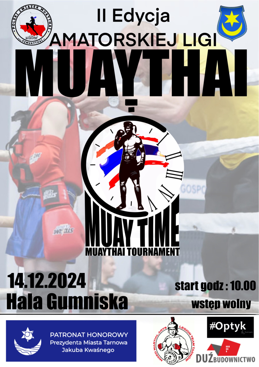 Plakat amatorskiej ligi Muay Thai – Muay Time