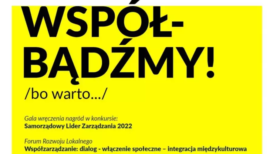 Baner dwudniowej konferencji Związku Miast Polskich w Tarnowie