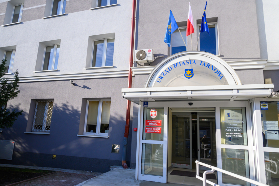 Urząd Miasta Tarnowa, w którym mieszczą się dwa Punkty Nieodpłatnej Pomocy Prawnej