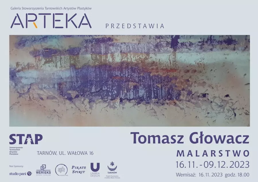 Plakat wystawy malarstwa Tomasza Głowacza