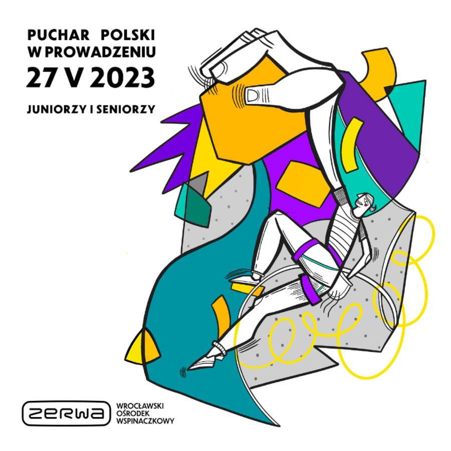 Plakat Pucharu Polski we wspinaczce sportowej we Wrocławiu