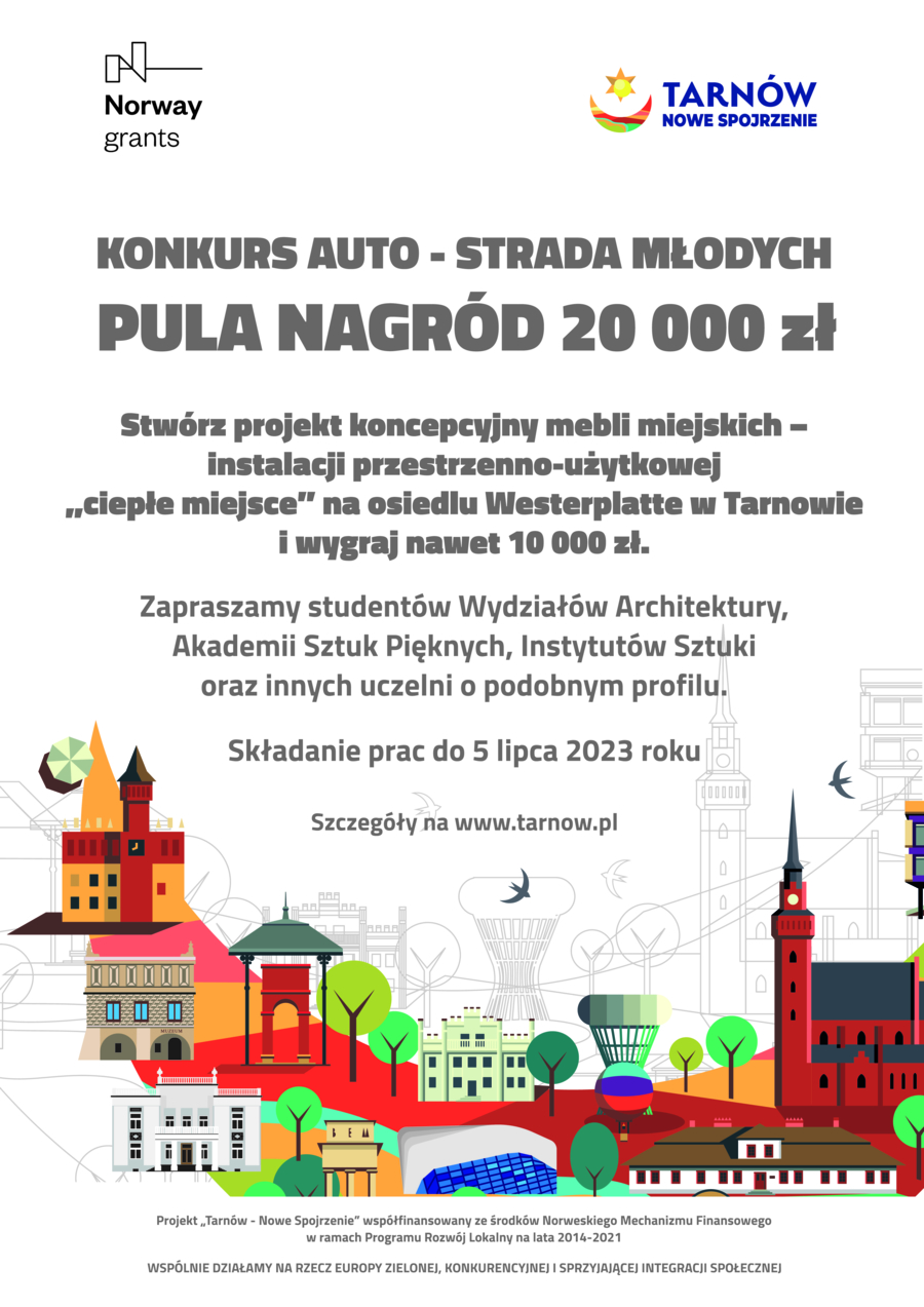 Plakat konkursu "Auto-Strada Młodych"