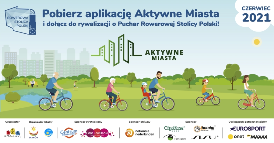 Plakat rywalizacji o Puchar Rowerowej Stolicy Polski