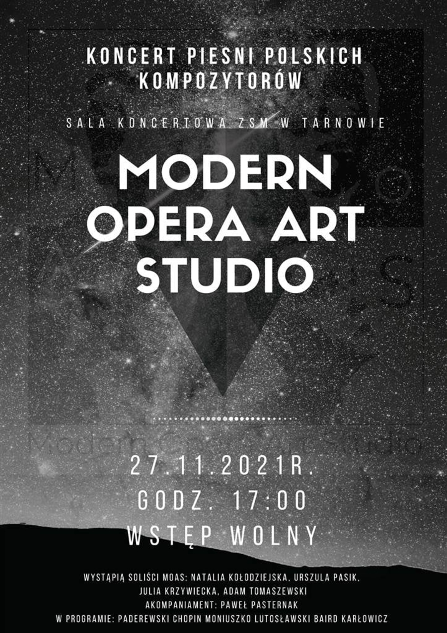 plakat koncertu Modern Opera Art. Studio