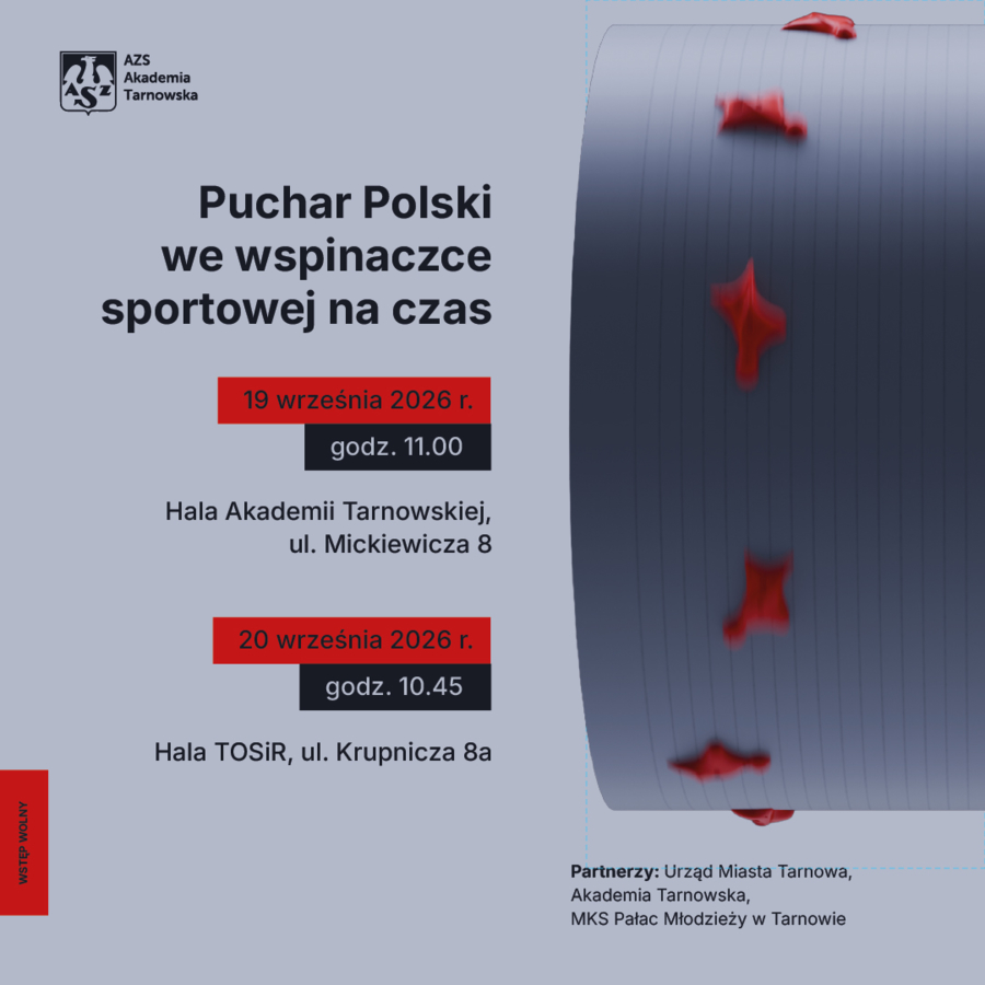 Plakat Pucharu Polski we wspinaczce sportowej