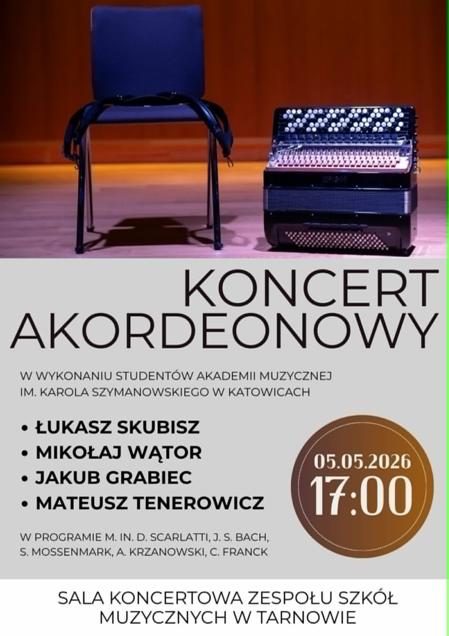 Plakat koncertu akordeonowego