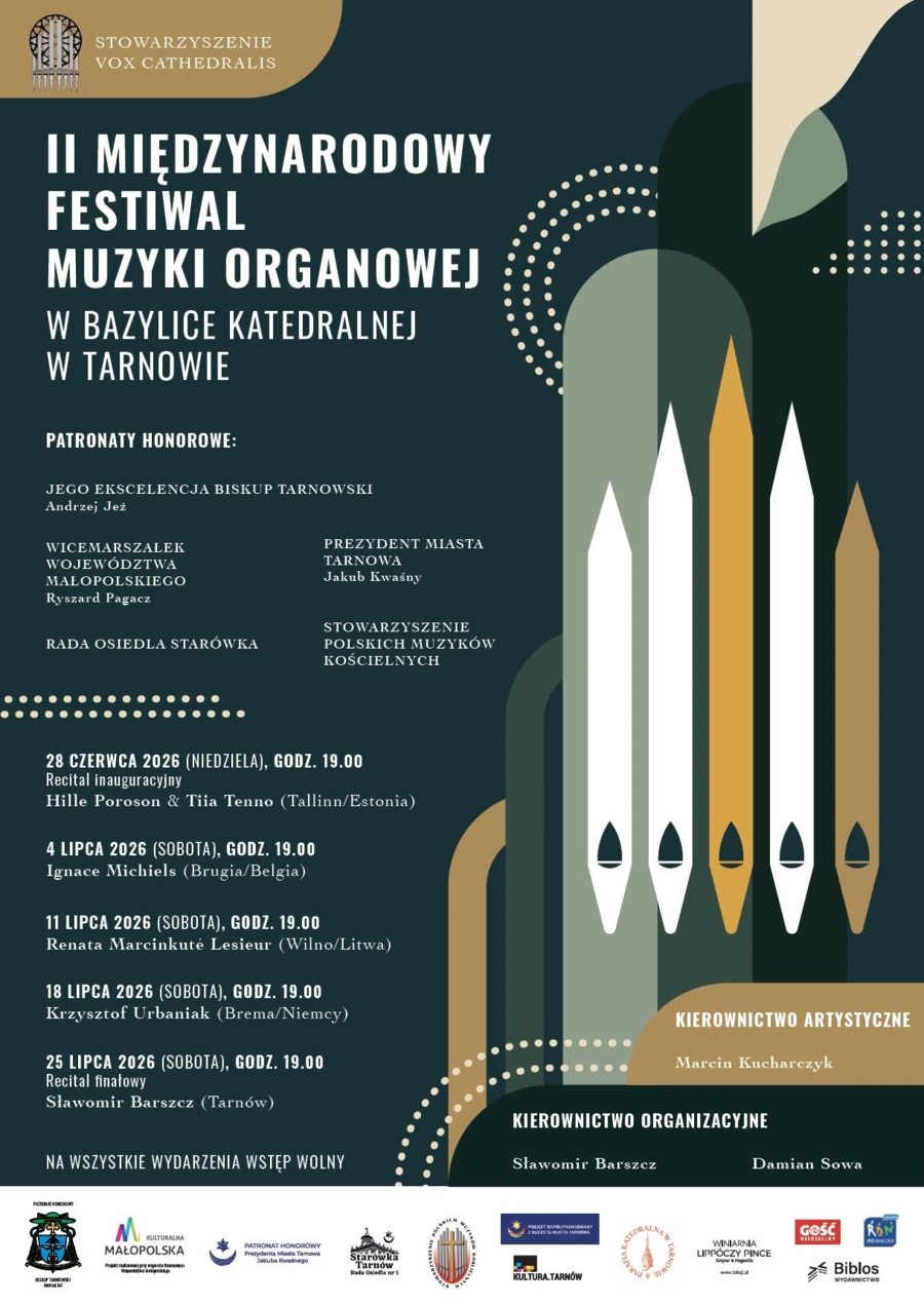 Plakat II Międzynarodowego Festiwalu Muzyki Organowej