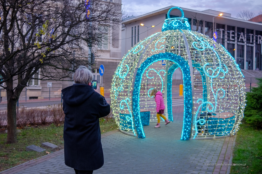 świąteczne iluminacje w Tarnowie, fot. archiwalna z 2020 roku
