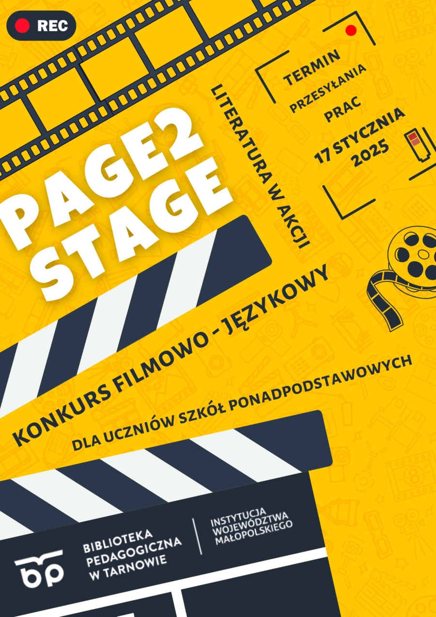Plakat konkursu "Page2Stage"