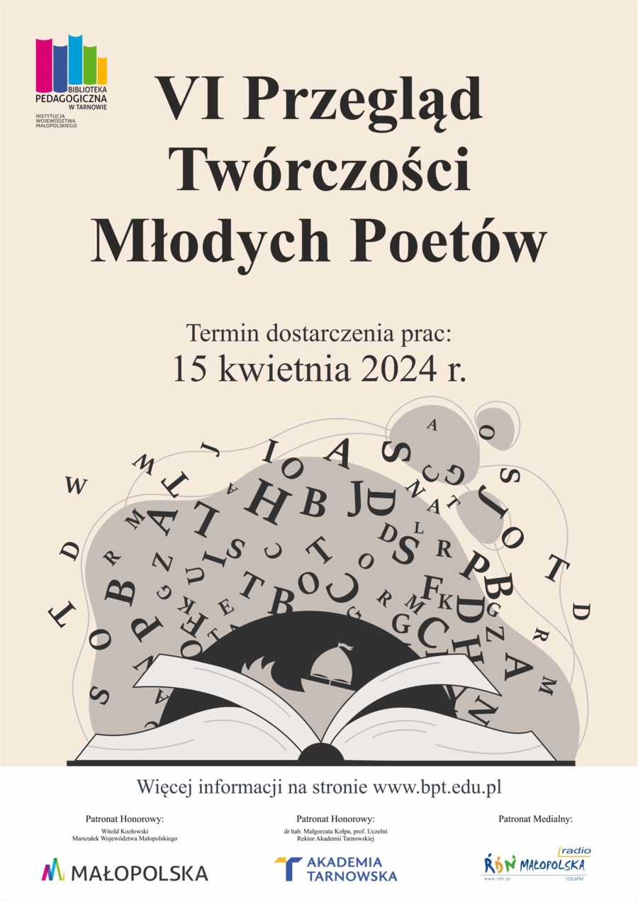 Plakat VI Przeglądu Twórczości Młodych Poetów