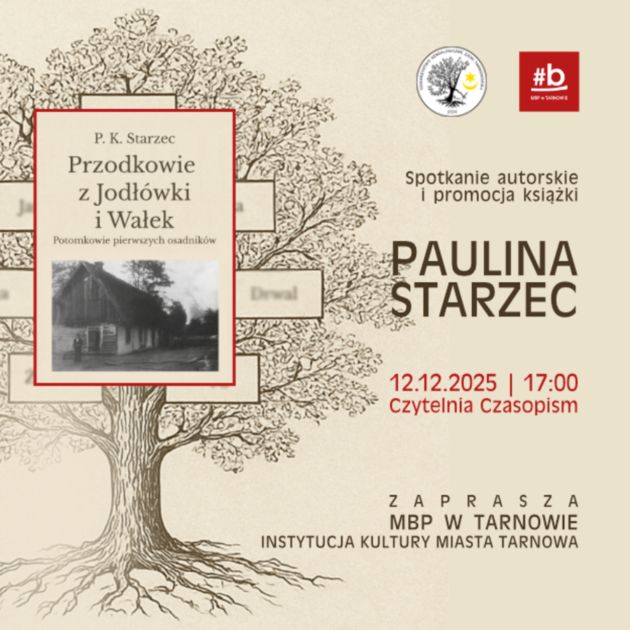 Plakat spotkania autorskiego z Pauliną Starzec