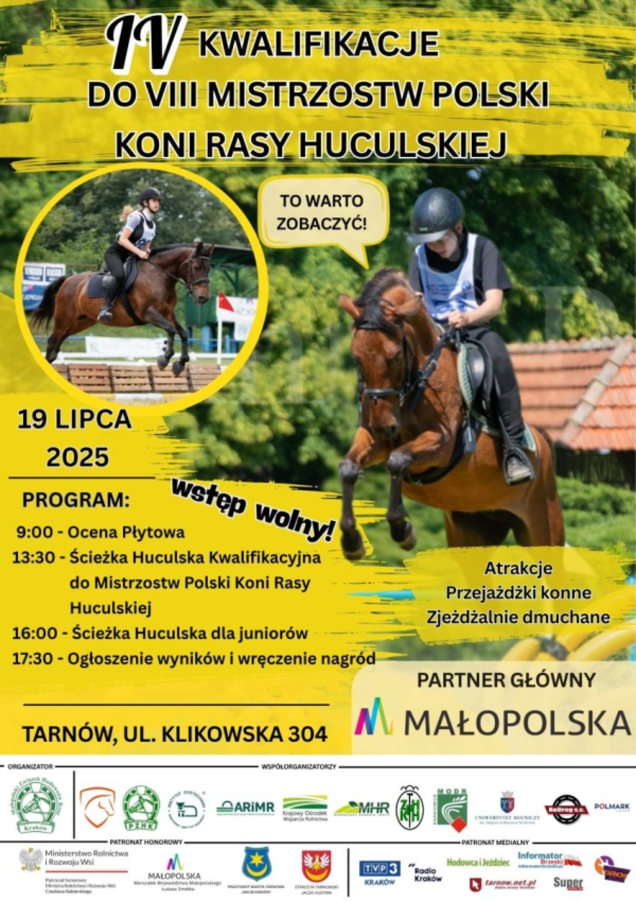 Plakat zawodów w Klikowej