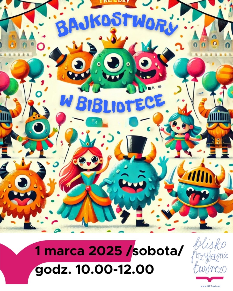 Plakat balu karnawałowego w Bibliotece Pedagogicznej