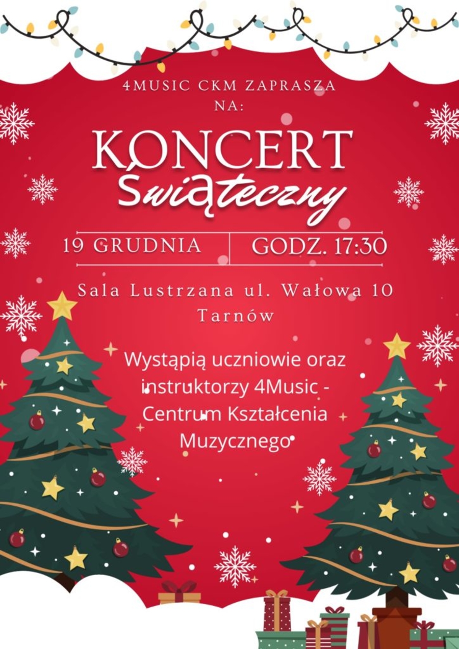 Plakat koncertu świątecznego