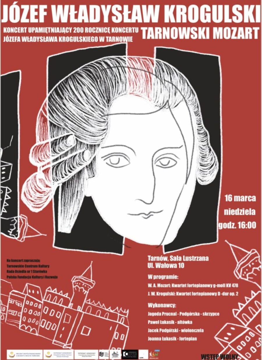 Plakat koncertu "Krogulski - tarnowski Mozart"