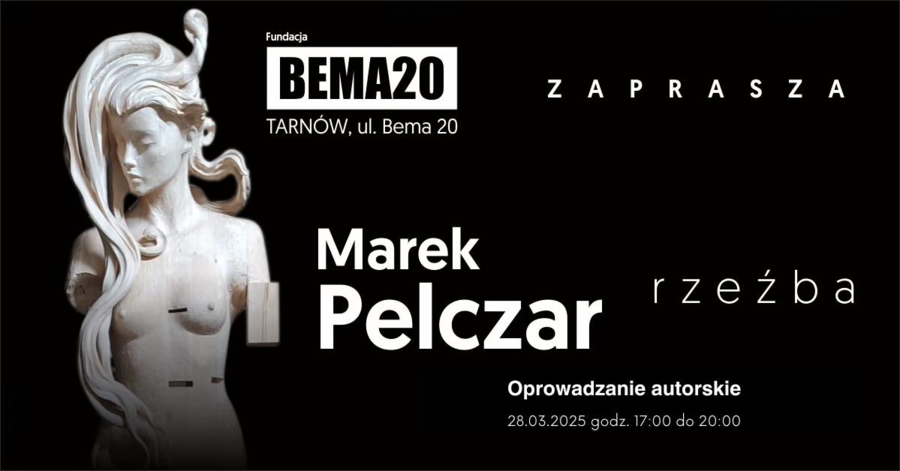 Plakat oprowadzania autorskiego po wystawie Marka Pelczara