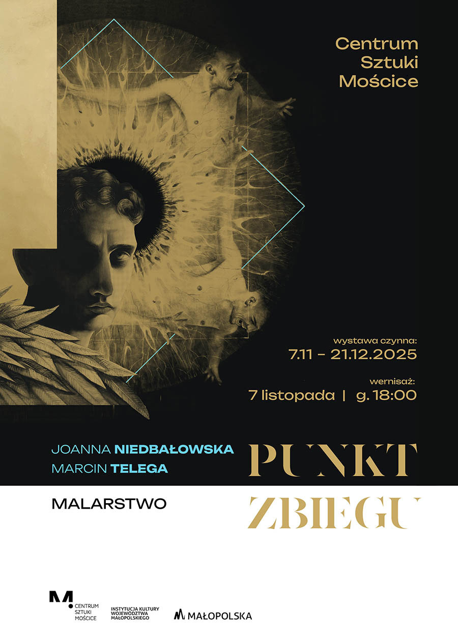 Plakat wystawy "Punkt zbiegu"