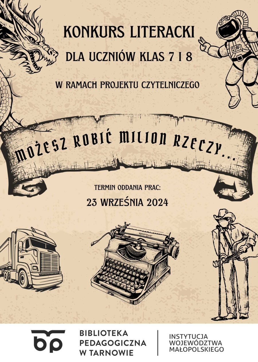Plakat konkursu literackiego