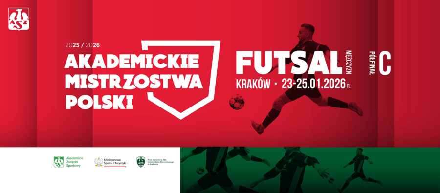 Plakat półfinału AMP w futsalu mężczyzn
