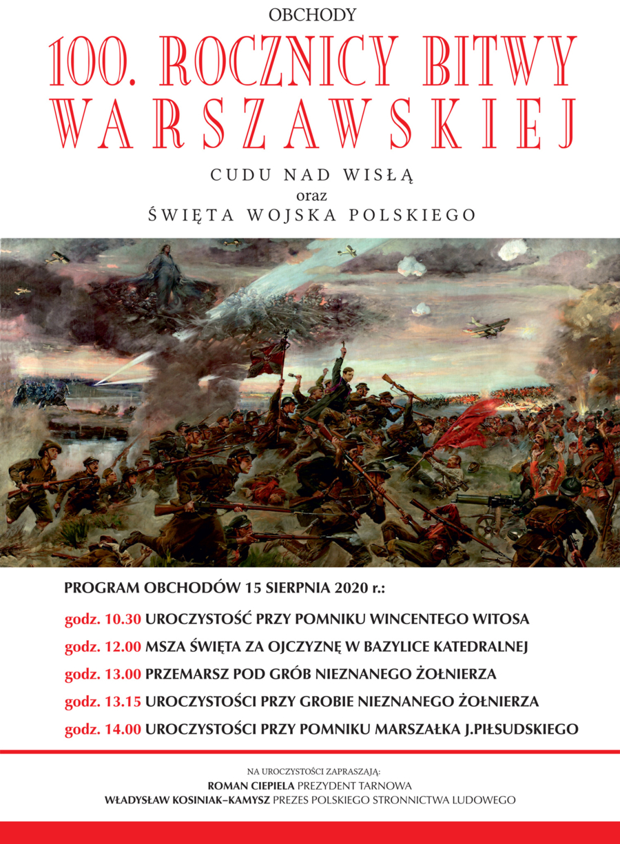 Plakat obchodów 100. rocznicy Bitwy Warszawskiej