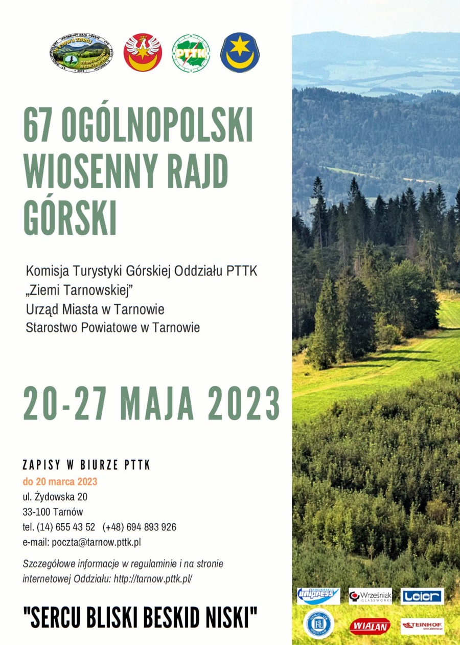 Plakat 67. Ogólnopolskiego Wiosennego Rajdu Górskiego