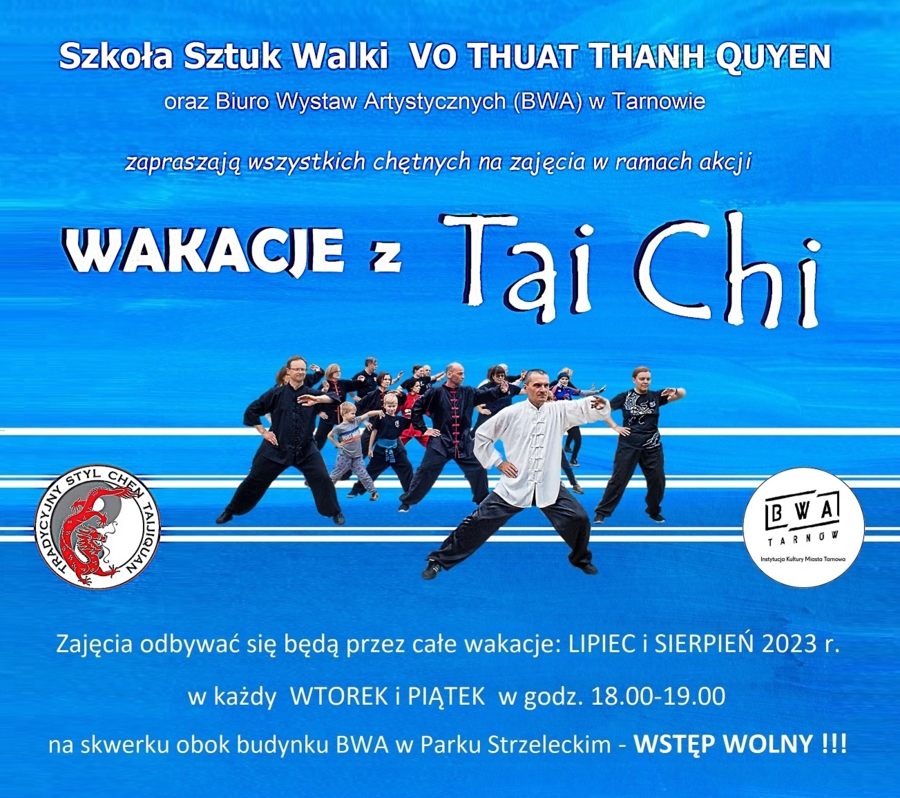 Plakat "Wakacji z Tai Chi"