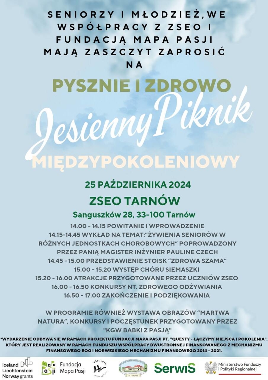 Plakat pikniku "Pysznie i zdrowo"