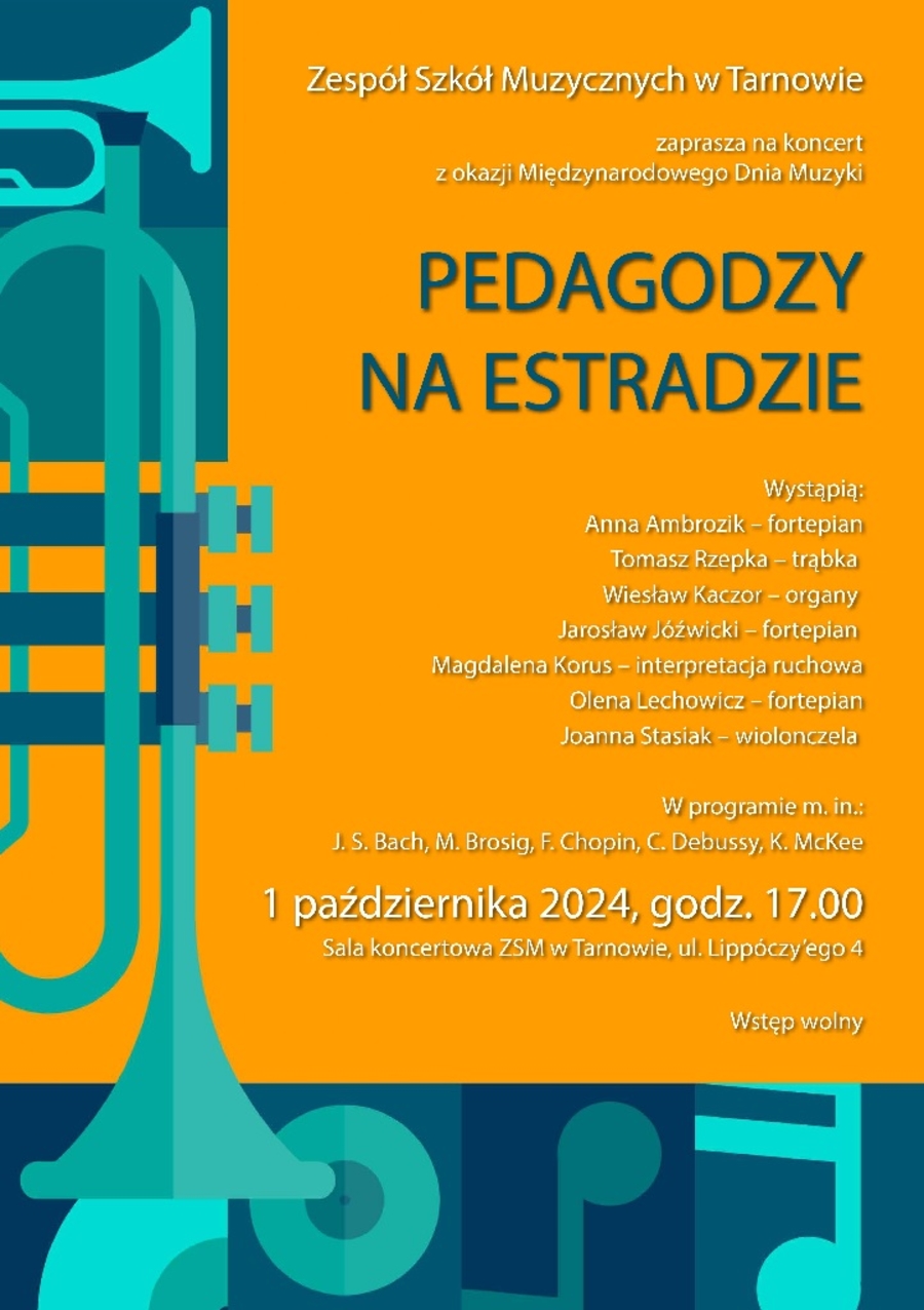 Plakat koncertu "Pedagodzy na estradzie"
