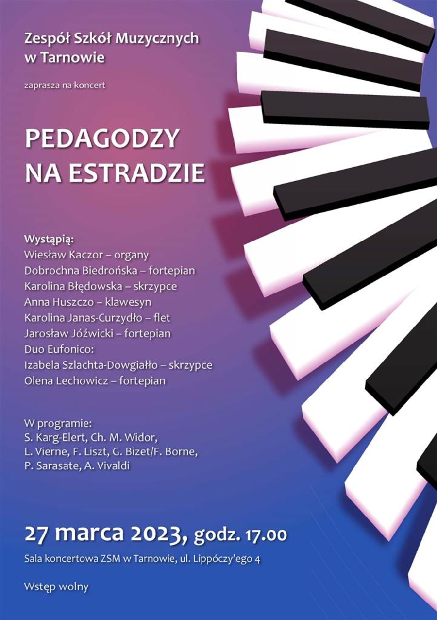 Plakat koncertu "Pedagodzy na estradzie"