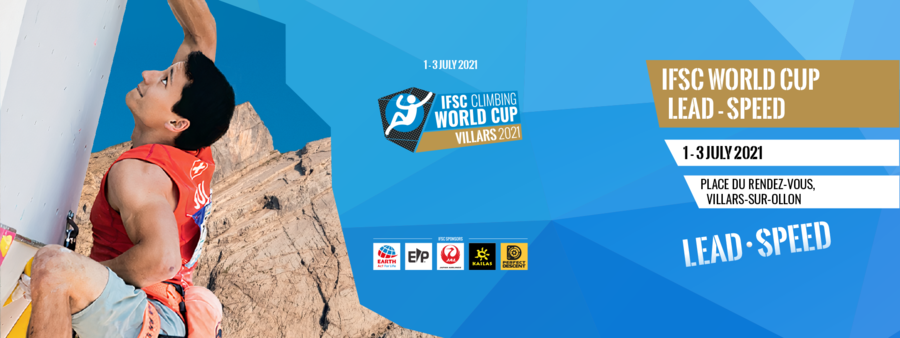 Plakat zawodów Pucharu Świata we wspinaczce sportowej w Villars