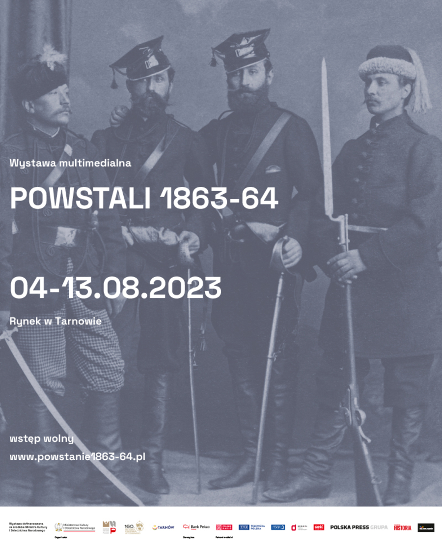 Plakat wystawy "Powstali 1863-64"