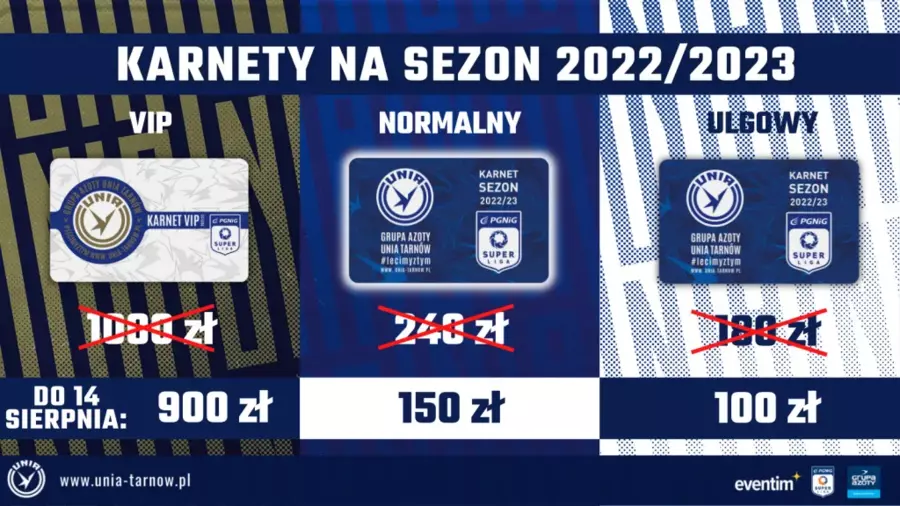 Karnety na mecze piłkarzy ręcznych Grupy Azoty Unii Tarnów