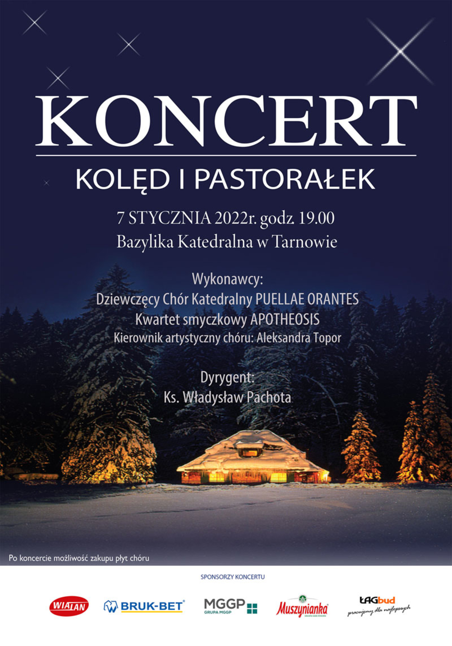 Plakat koncertu kolęd i pastorałek