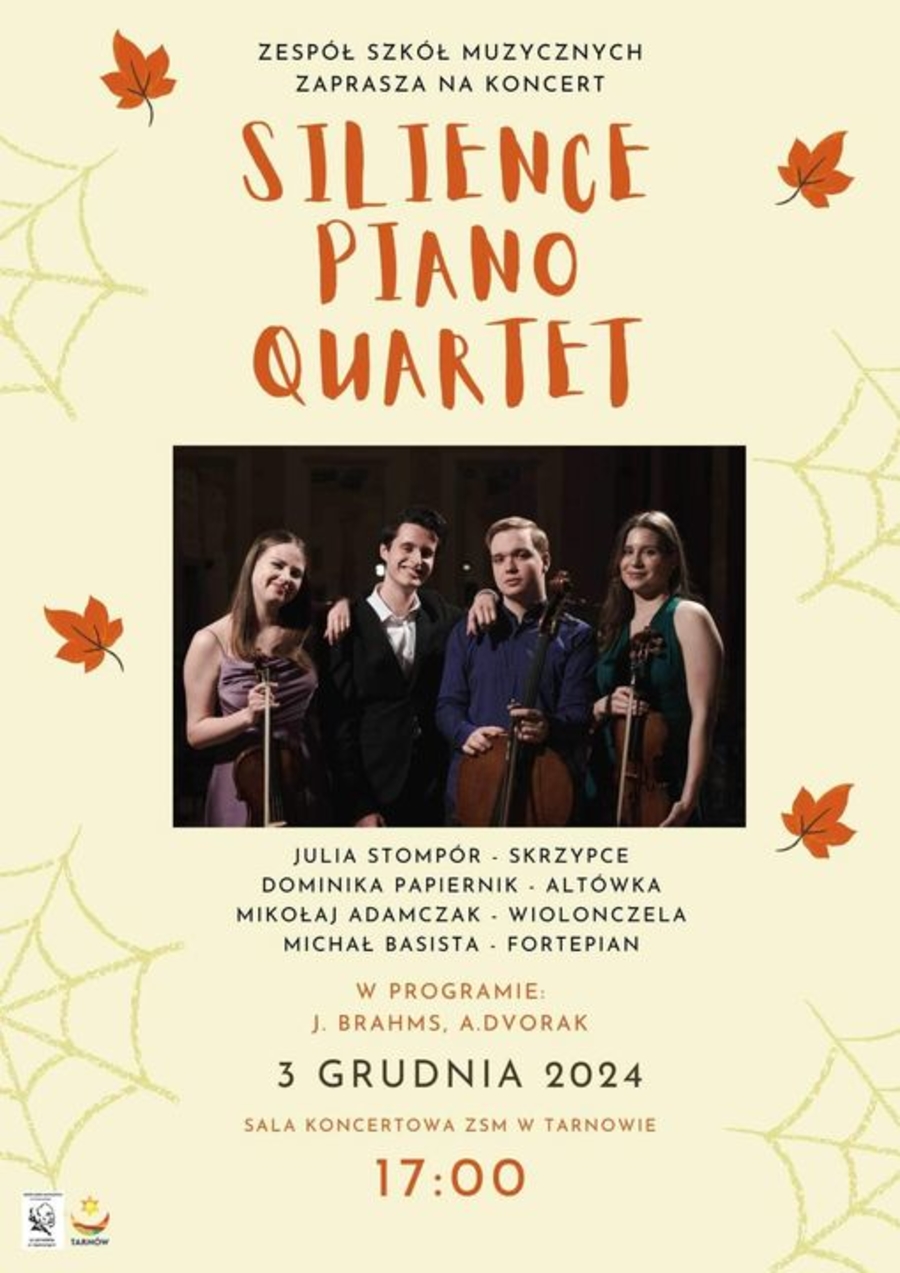 Plakat koncertu Silience Piano Quartet