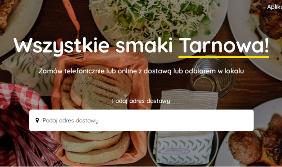 Screen strony internetowej "Jemy w Tarnowie"