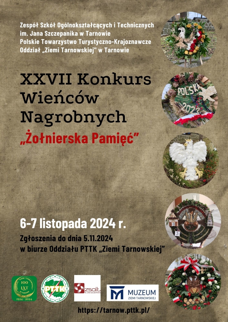 Plakat XXVII Konkursu Wieńców Nagrobnych „Żołnierska Pamięć”