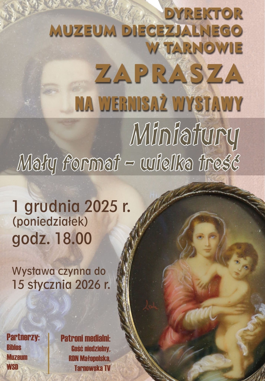Plakat wystawy miniatur w Muzeum Diecezjalnym
