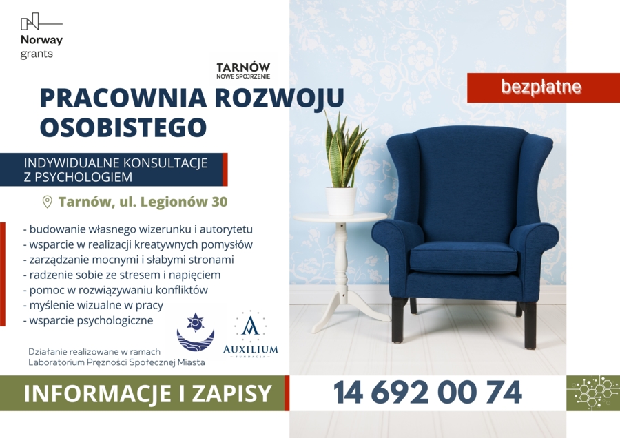 Plakat "Pracowni rozwoju osobistego"