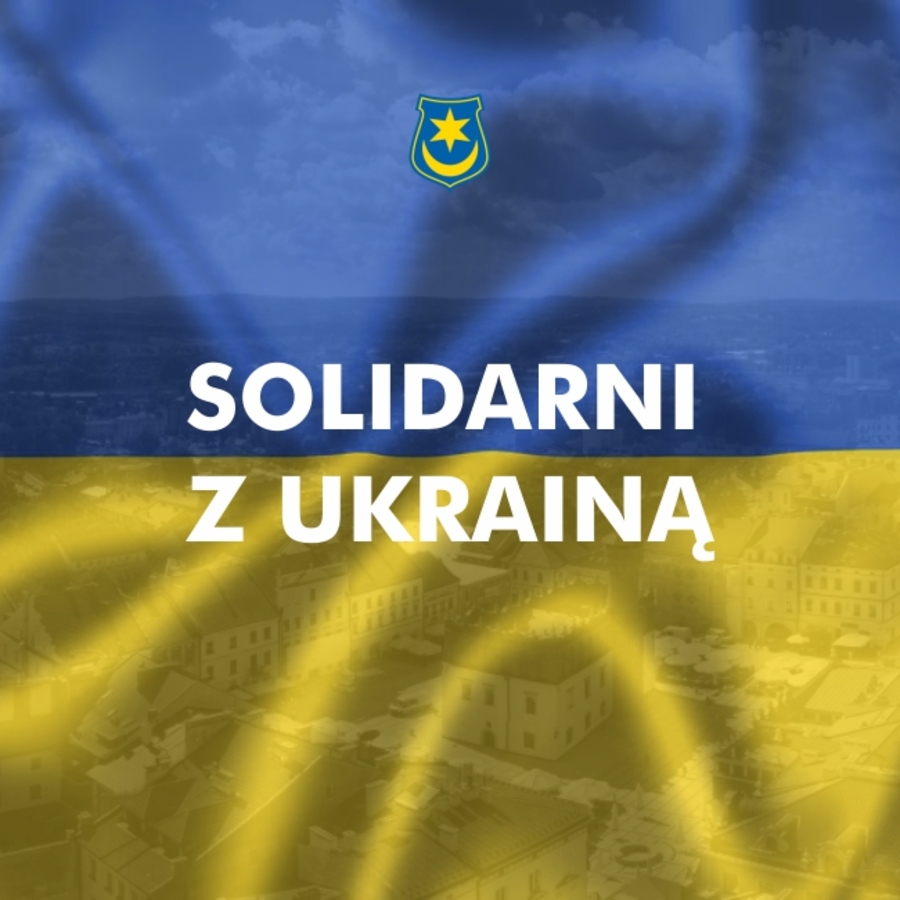 Baner "Solidarni z Ukrainą"